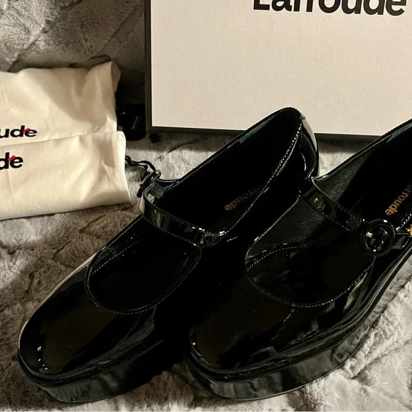 Larroude Black Platform Mary Jane Shoes - Picture 1 of 3